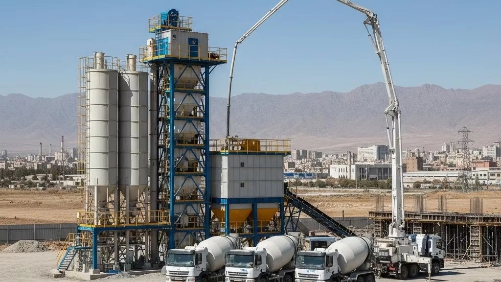 Araz Beton Hirad Tabriz production of ready concrete with air pump